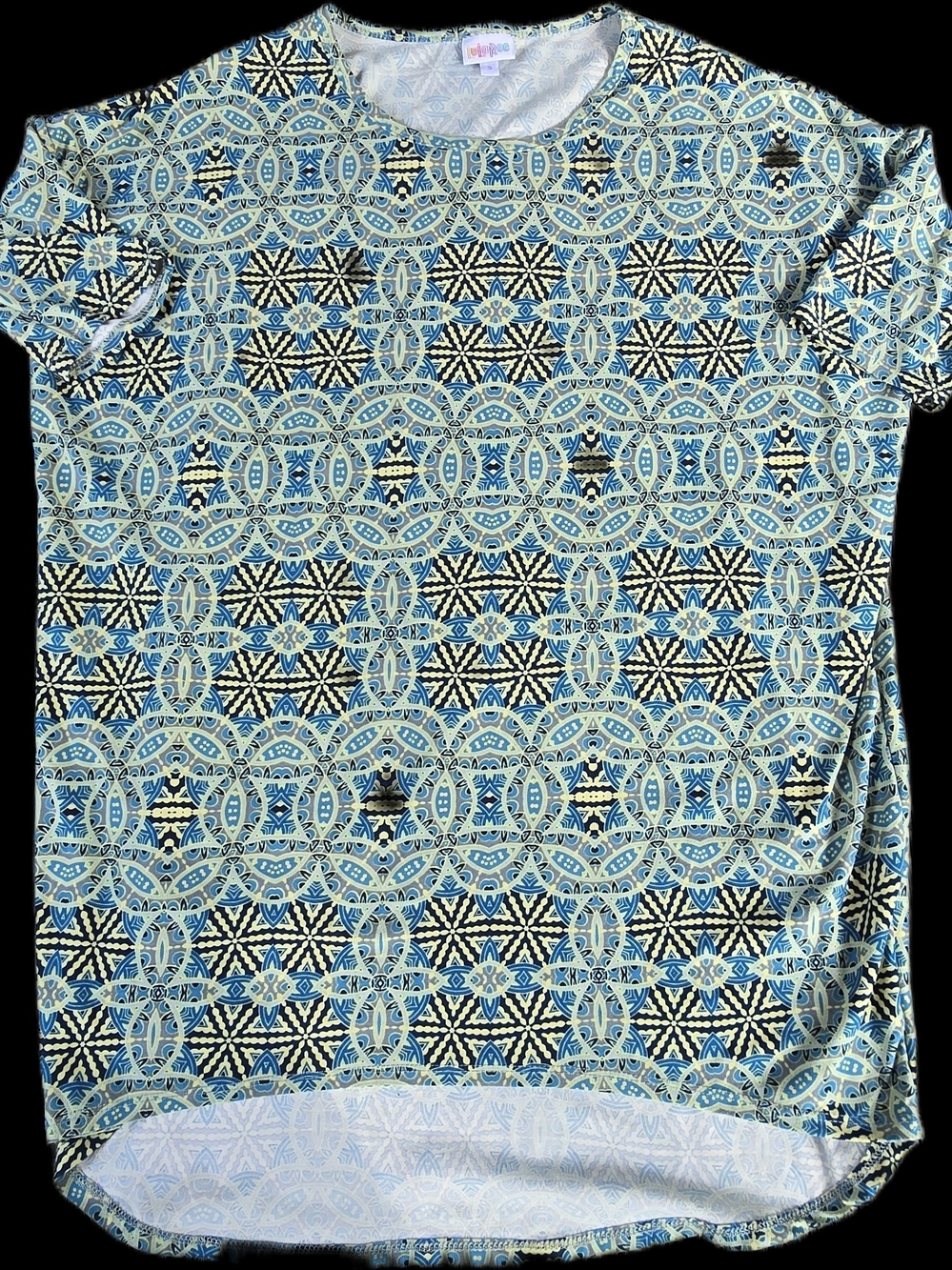 LuLaRoe Blue and Black Geometric Tunic